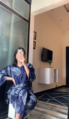 Big leaf Print Two Pieces Stitched For Girls