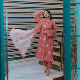 HORIYA EMB CO-ORD SET STITCHED 2 PC FOR GIRLS