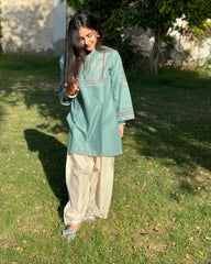 AQUA & SUNSET CORD SET STITCHED FOR GIRLS