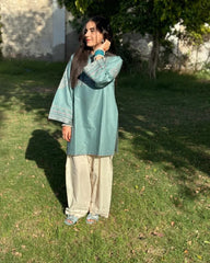 AQUA & SUNSET CORD SET STITCHED FOR GIRLS