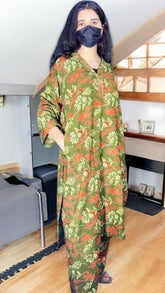 Hina digital print 2 PC suit long length pocket style