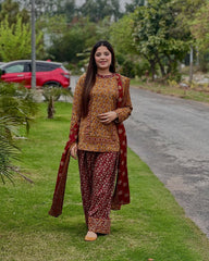 CHUNARY 3PC DIGITAL PRINT SUIT FOR GIRLS