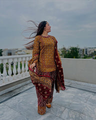 CHUNARY 3PC DIGITAL PRINT SUIT FOR GIRLS