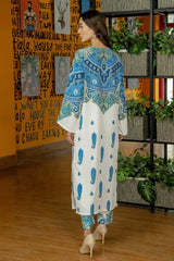 Blue DIGITAL PRINT 2PC STITCHED FOR GIRLS