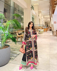 BLACK gulbhar Digital Print Stitched 2-Piece