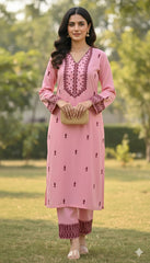 Pinky Embroidery 2 PIECE STITCHED DRESS FOR GIRLS