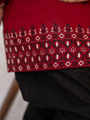 Pretty Embroidery 2 Piece Stitched