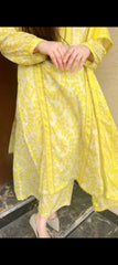 Yellow 3PC STITCHED FOR GIRLS