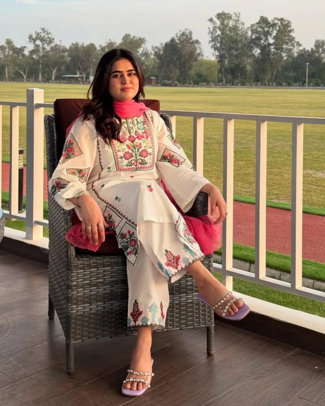 VIOLET LAWN EMB 3PC STITCHED FOR GIRLS