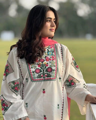 VIOLET LAWN EMB 3PC STITCHED FOR GIRLS