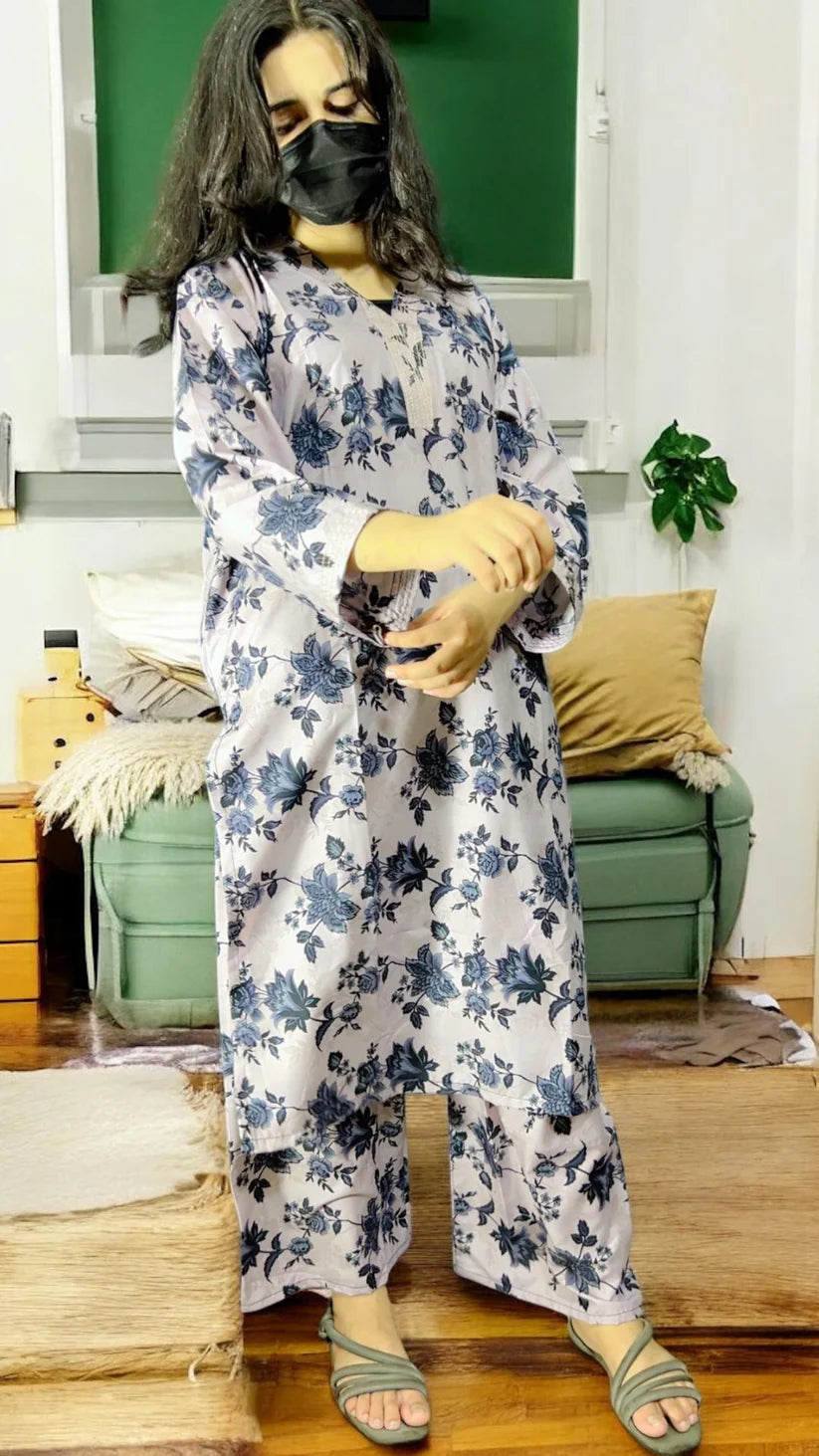 Seerat 2 digital print 2 PIECE suit long length pocket style