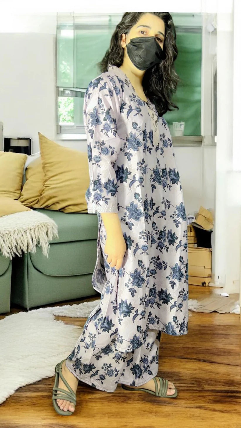 Seerat 2 digital print 2 PIECE suit long length pocket style