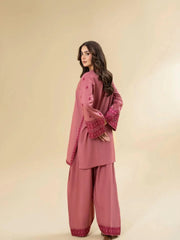 Red Embroidery 2 PIECE STITCHED DRESS FOR GIRLS