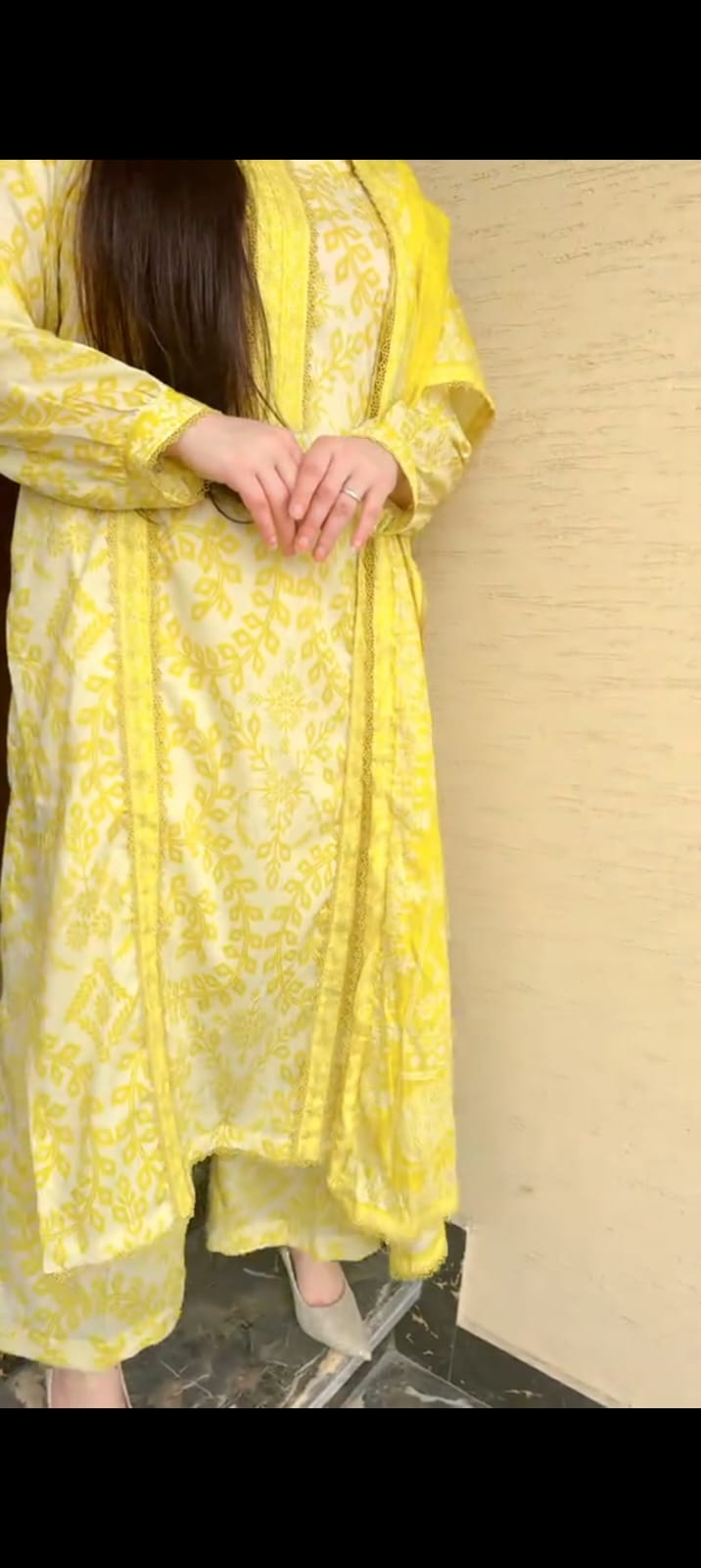 Yellow 3PC STITCHED FOR GIRLS
